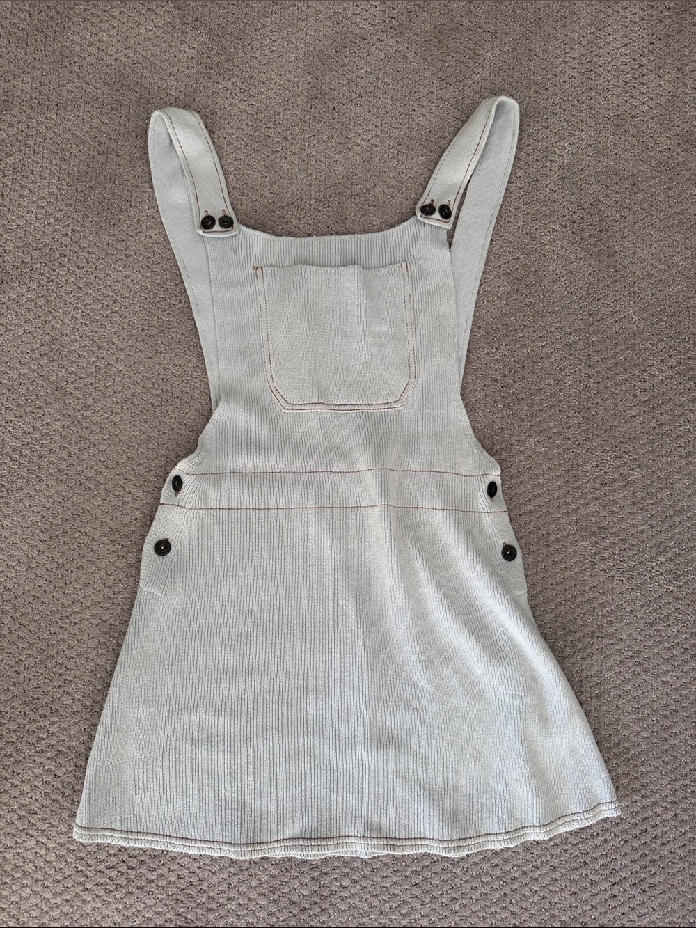 Zara Women’s Light Blue Pinafore Knit Dress